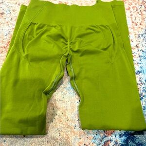 oner active olive green effortless leggings medium long
